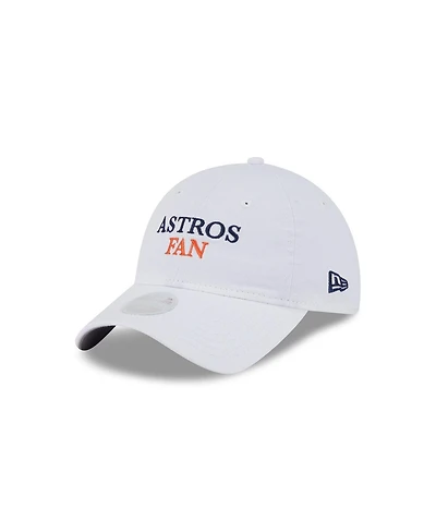 New Era Women's White Houston Astros Team Fan 9TWENTY Adjustable Hat