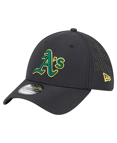 New Era Men's Black Athletics Night 39THIRTY Flex Hat