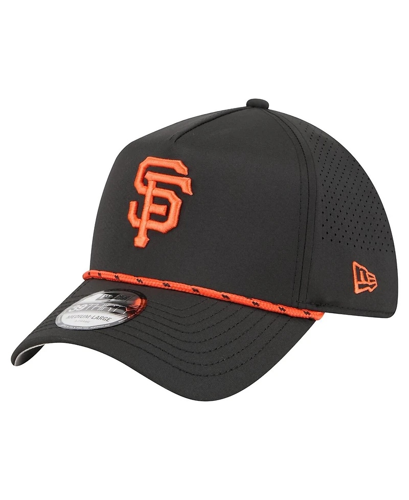 New Era Men's Black San Francisco Giants 39THIRTY A-Frame Perforated Flex Hat