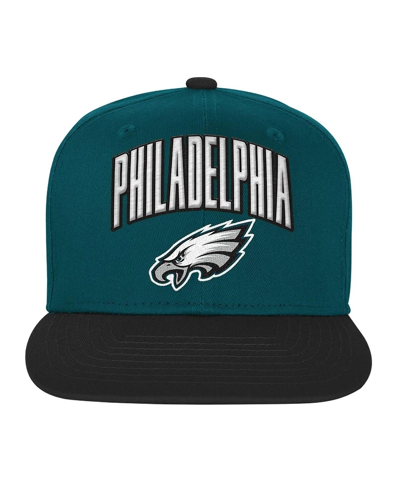 Outerstuff Big Boys and Girls Midnight Green Philadelphia Eagles Essentials Adjustable Hat