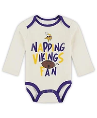 Outerstuff Baby Boys and Girls 3-Piece Minnesota Vikings Little Champ Set