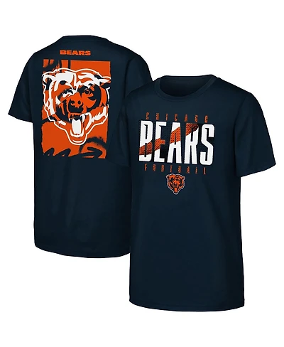 Outerstuff Big Boys and Girls Navy Chicago Bears Posterize T-Shirt