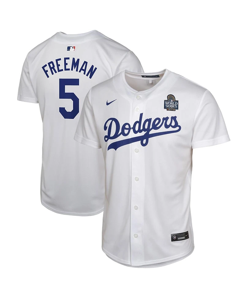 Nike Big Boys and Girls Freddie Freeman White Los Angeles Dodgers 2024 World Series Game Jersey