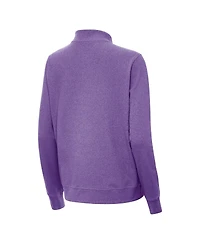 Antigua Women's Heather Purple Kansas State Wildcats Crush Quarter-Zip Jacket