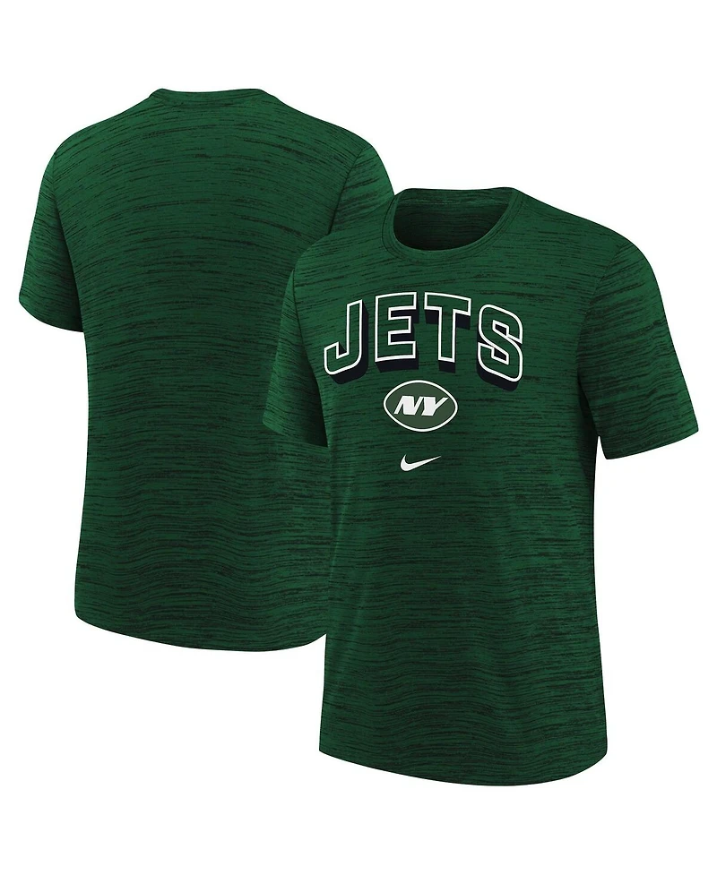 Nike Big Boys and Girls Green New York Jets Sideline Velocity Performance T-Shirt