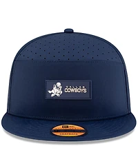 New Era Men's Navy Dallas Cowboys 2025 Sideline Throwback Split Panel 9FIFTY Snapback Hat