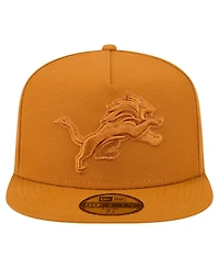 New Era Men's Brown Detroit Lions Color Pack A-Frame 59FIFTY Fitted Hat