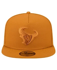 New Era Men's Brown Houston Texans Color Pack A-Frame 59FIFTY Fitted Hat