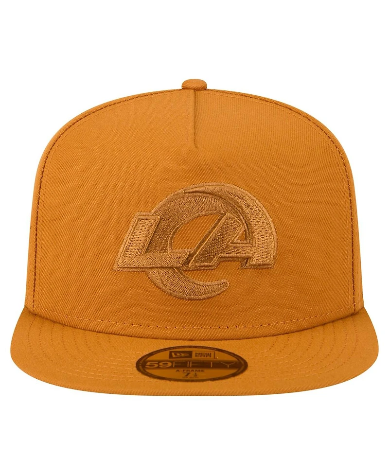 New Era Men's Brown Los Angeles Rams Color Pack A-Frame 59FIFTY Fitted Hat