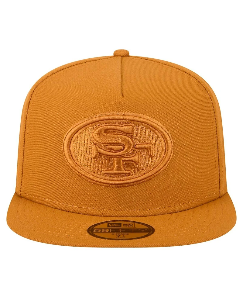 New Era Men's Brown San Francisco 49ers Color Pack A-Frame 59FIFTY Fitted Hat