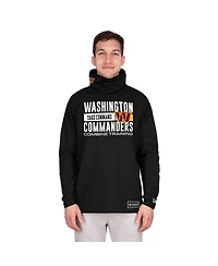 New Era Men's Black Washington Commanders Functional Fandom Balaclava Helmet Stripe Tri-Blend Hoodie