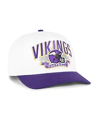 '47 Brand Big Boys and Girls White/Purple Minnesota Vikings Prime Play Hitch Adjustable Hat