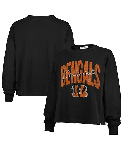 '47 Brand Women's Black Cincinnati Bengals Muse Sydney Long Sleeve T-Shirt