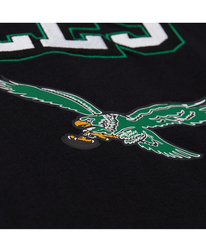 Mitchell & Ness Men's Black Philadelphia Eagles Training Camp Vintage Logos Long Sleeve T-Shirt