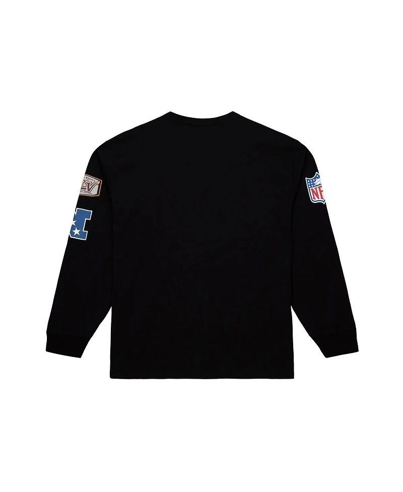 Mitchell & Ness Men's Black Minnesota Vikings Training Camp Vintage Logos Long Sleeve T-Shirt