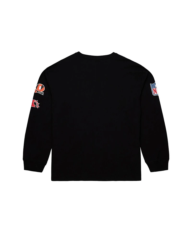 Mitchell & Ness Men's Black Cincinnati Bengals Training Camp Vintage Logos Long Sleeve T-Shirt
