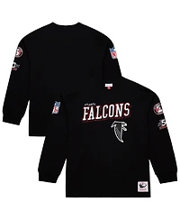 Mitchell & Ness Men's Black Atlanta Falcons Training Camp Vintage Logos Long Sleeve T-Shirt