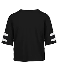 47 Brand Women's Black Lsu Tigers Premier Scout Sleeve Stripe Relaxed Dolman T-Shirt