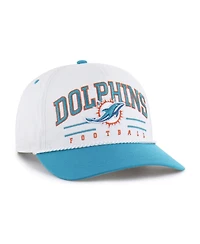 '47 Brand Men's White/Aqua Miami Dolphins Roscoe Two-Toned Hitch Adjustable Hat