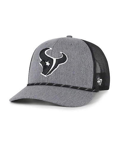 '47 Brand Men's Heather Charcoal Houston Texans Carbon Rope Trucker Adjustable Hat