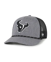 '47 Brand Men's Heather Charcoal Houston Texans Carbon Rope Trucker Adjustable Hat