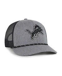 '47 Brand Men's Heather Charcoal Detroit Lions Carbon Rope Trucker Adjustable Hat
