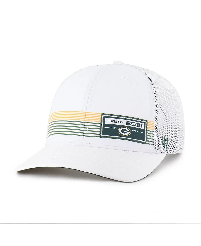 '47 Brand Men's White Green Bay Packers Rangefinder Trucker Adjustable Hat