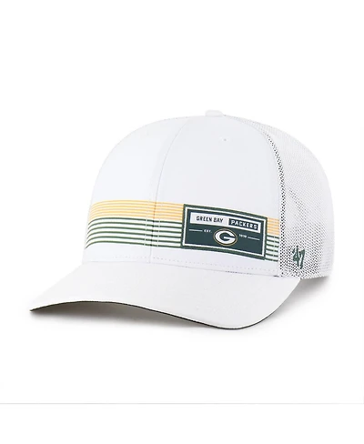 '47 Brand Men's White Green Bay Packers Rangefinder Trucker Adjustable Hat