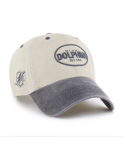 '47 Brand Men's Khaki Miami Dolphins Breaking Trail Clean Up Adjustable Hat