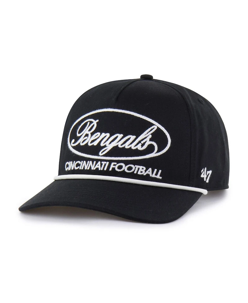 '47 Brand Men's Black Cincinnati Bengals Foundational Hitch Adjustable Hat