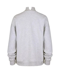 '47 Brand Women's Heather Gray Miami Dolphins Vantage Mock Neck Pullover Sweatshirt