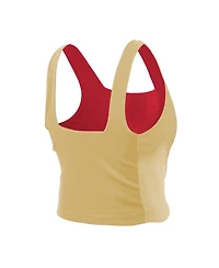 New Era Women's Scarlet/Black San Francisco 49ers Reversible Cropped Sport Classics Tank Top