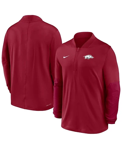 Nike Men's Cardinal Arkansas Razorbacks Dri-fit Half-Zip Pullover Sweatshirt