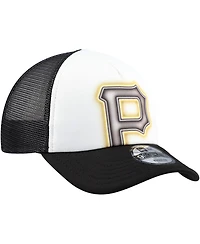 New Era Toddler White/Black Pittsburgh Pirates Painted A-Frame 9FORTY Trucker Adjustable Hat
