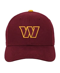 Outerstuff Big Boys and Girls Burgundy Washington Commanders Team Pre-Curved Adjustable Hat