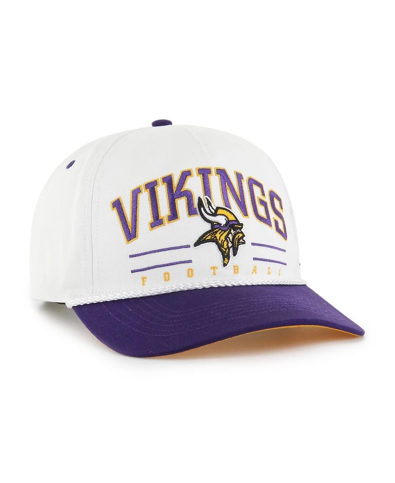 '47 Brand Men's White/Purple Minnesota Vikings Roscoe Two-Toned Hitch Adjustable Hat