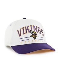 '47 Brand Men's White/Purple Minnesota Vikings Roscoe Two-Toned Hitch Adjustable Hat