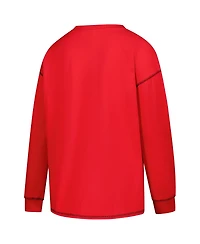 Fanatics Women's Scarlet Ohio State Buckeyes Plus Contrast Stitch Sweatshirt