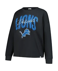 '47 Brand Women's Black Detroit Lions Plus Muse Sydney Long Sleeve T-Shirt