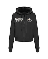 Pro Standard Women's Black New Orleans Saints Split Logo Full-Zip Hoodie