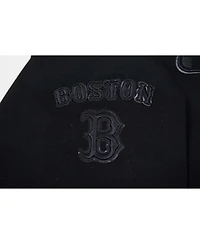 Pro Standard Women's Boston Red Sox Triple Black Cropped Pullover Hoodie