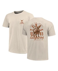 Image One Men's Cream Texas Longhorns Big Tall Mascot Overlay Essential Pocket T-Shirt