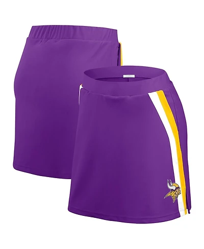 Wear by Erin Andrews Women's Purple Minnesota Vikings Stripe Skort