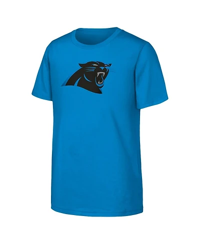 Outerstuff Big Boys and Girls Blue Carolina Panthers Primary Logo T-Shirt