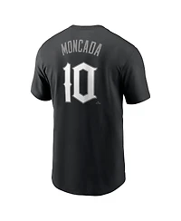 Nike Men's Yoan Moncada Black Chicago White Sox City Connect Fuse Name Number T-Shirt