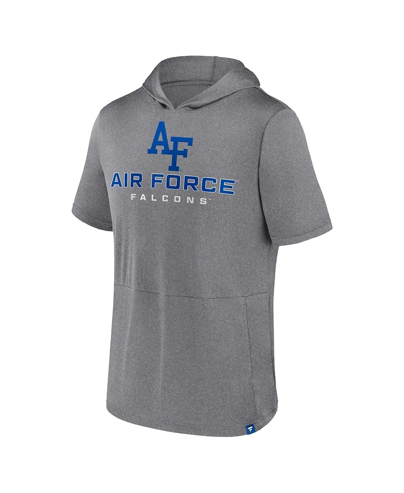 Fanatics Men's Heather Gray Air Force Falcons Modern Stack Hoodie T-Shirt