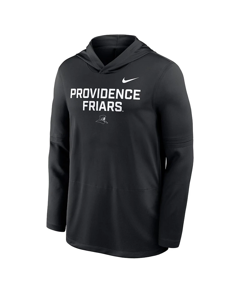 Nike Men's Black Providence Friars Sideline Dri-fit Lightweight Sweatshirt