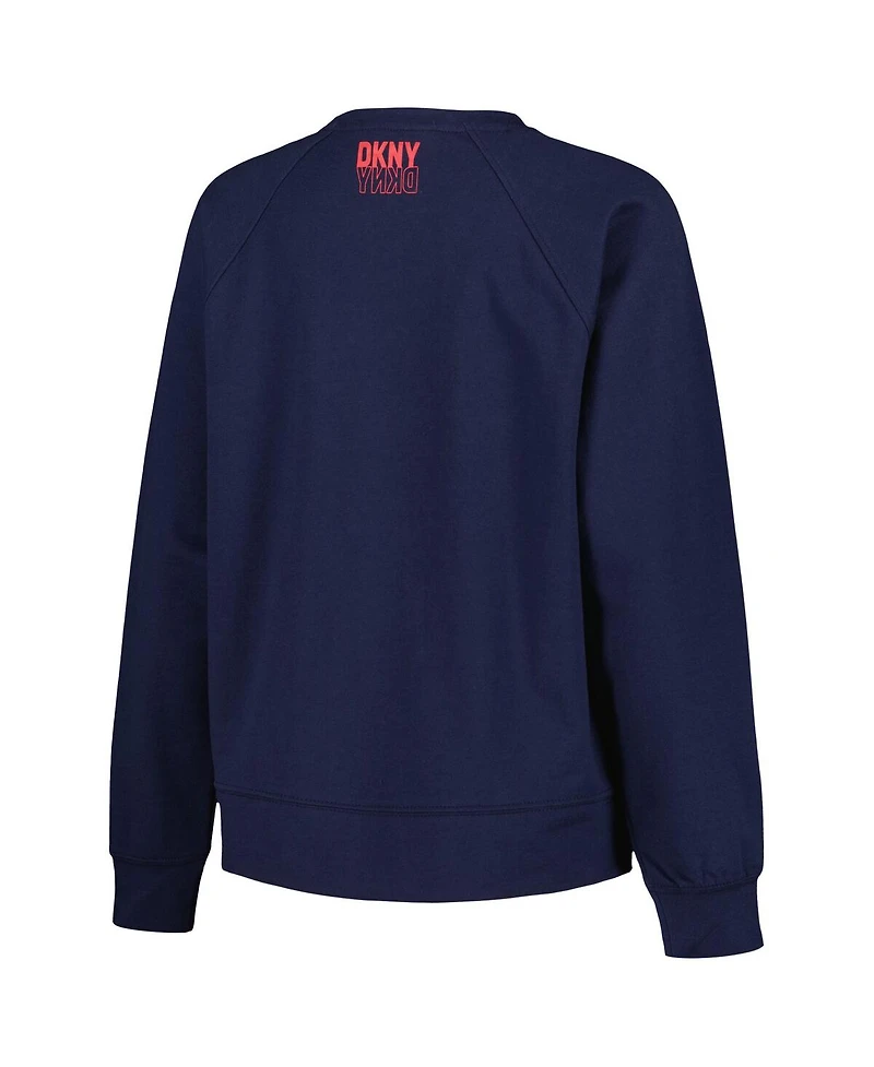 Dkny Women's Navy New England Patriots Regina Pullover Sweatshirt