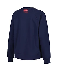 Dkny Women's Navy New England Patriots Regina Pullover Sweatshirt