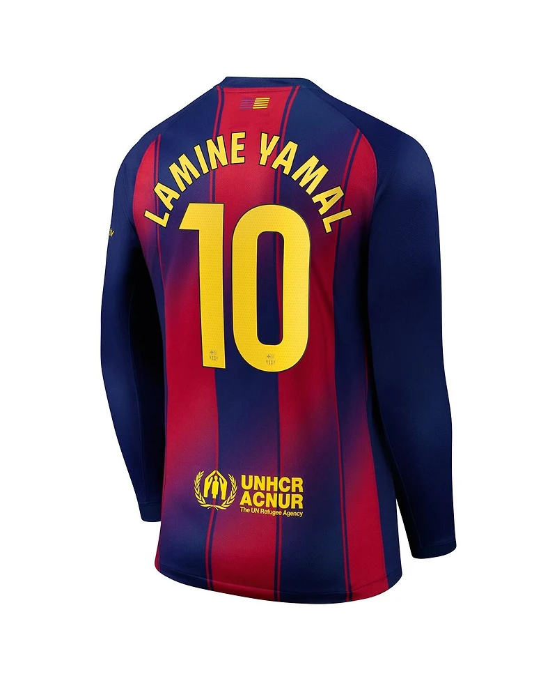 Nike Men's Lamine Yamal Blue Barcelona 2025/26 Replica Long Sleeve Player Jersey